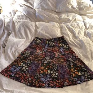 70’s Flower Print Skirt. Elastic top. 6 gores.